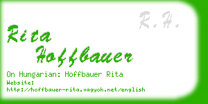 rita hoffbauer business card